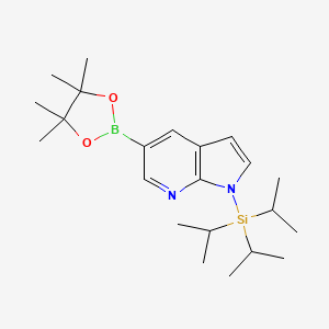 5-(4,4,5,5-Tetramethyl-1,3,2-dioxaborolan-2-yl)-1-(triisopropylsilyl)-1H-pyrrolo[2,3-b]pyridine chemical structure (CAS 1373621-95-4)