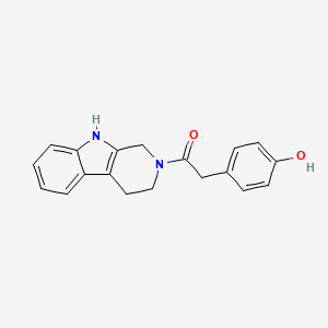 2-(4-Hydroxyphenyl)-1-(1,3,4,9-tetrahydro-2H-pyrido[3,4-b]indol-2-yl)ethan-1-one chemical structure (CAS 1373764-75-0)