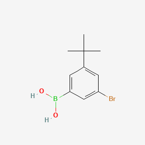 (3-Bromo-5-(tert-butyl)phenyl)boronic acid chemical structure (CAS 1373881-94-7)