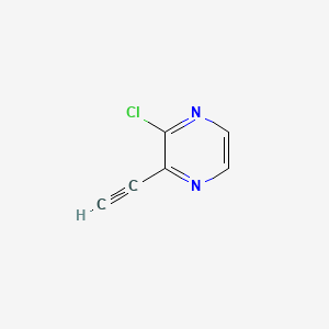 2-Chloro-3-ethynylpyrazine chemical structure (CAS 1374115-59-9)