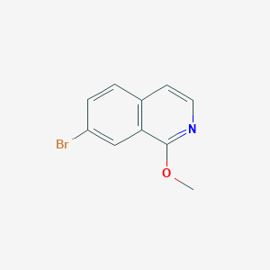 7-Bromo-1-methoxyisoquinoline chemical structure (CAS 1374258-30-6)