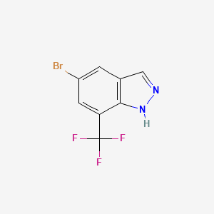 5-Bromo-7-(trifluoromethyl)-1H-indazole chemical structure (CAS 1374258-43-1)