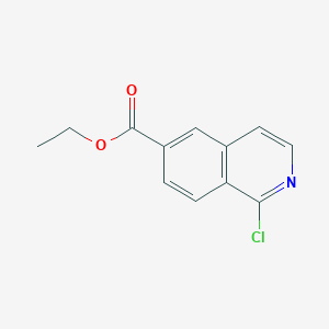 Ethyl 1-chloroisoquinoline-6-carboxylate chemical structure (CAS 1374258-70-4)