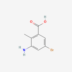 3-Amino-5-bromo-2-methylbenzoic acid chemical structure (CAS 1374264-52-4)