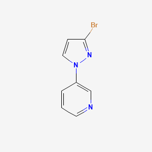 3-(3-Bromo-1H-pyrazol-1-yl)pyridine chemical structure (CAS 1374320-72-5)