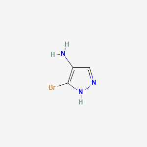 3-Bromo-1H-pyrazol-4-amine chemical structure (CAS 1374394-78-1)