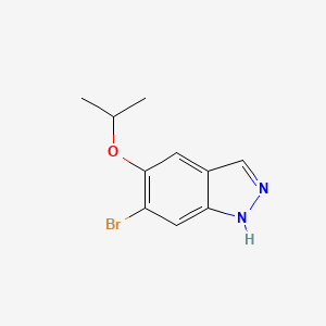 6-Bromo-5-isopropoxy-1H-indazole chemical structure (CAS 1374651-77-0)