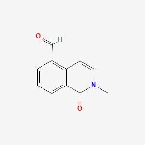 2-Methyl-1-oxo-1,2-dihydroisoquinoline-5-carbaldehyde chemical structure (CAS 1374651-90-7)