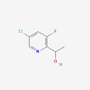 1-(5-Chloro-3-fluoropyridin-2-yl)ethanol chemical structure (CAS 1374652-03-5)