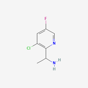 1-(3-Chloro-5-fluoropyridin-2-yl)ethanamine chemical structure (CAS 1374652-12-6)