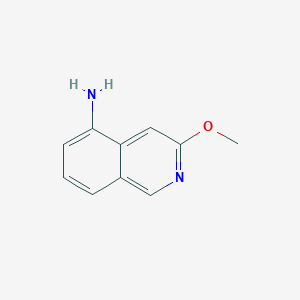3-Methoxyisoquinolin-5-amine chemical structure (CAS 1374652-73-9)