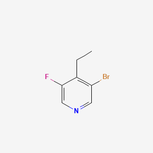 3-Bromo-4-ethyl-5-fluoropyridine chemical structure (CAS 1374655-69-2)