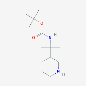 tert-Butyl (2-(piperidin-3-yl)propan-2-yl)carbamate chemical structure (CAS 1374658-31-7)