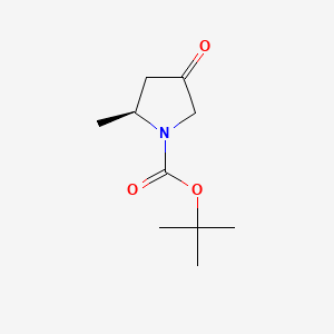 (S)-tert-Butyl 2-Methyl-4-oxopyrrolidine-1-carboxylate chemical structure (CAS 1374673-93-4)