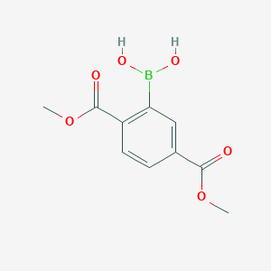 (2,5-Bis(methoxycarbonyl)phenyl)boronic acid chemical structure (CAS 1374689-20-9)
