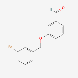 3-((3-Bromobenzyl)oxy)benzaldehyde chemical structure (CAS 137489-76-0)