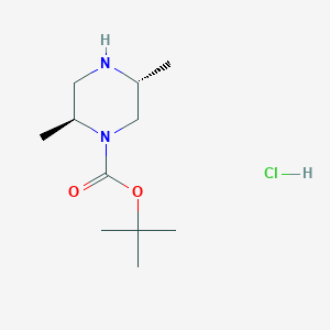 (2S,5R)-1-Boc-2,5-dimethylpiperazine hydrochloride chemical structure (CAS 1374975-96-8)