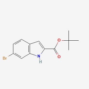 tert-Butyl 6-bromo-1H-indole-2-carboxylate chemical structure (CAS 1375067-54-1)