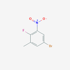 5-Bromo-2-fluoro-1-methyl-3-nitrobenzene chemical structure (CAS 1375068-74-8)