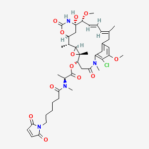 (14S,16S,32S,33S,2R,4S,10E,12E,14R)-86-Chloro-14-hydroxy-85,14-dimethoxy-33,2,7,10-tetramethyl-12,6-dioxo-7-aza-1(6,4)-oxazinana-3(2,3)-oxirana-8(1,3)-benzenacyclotetradecaphane-10,12-dien-4-yl N-(6-(2,5-dioxo-2,5-dihydro-1H-pyrrol-1-yl)hexanoyl)-N-methyl-L-alaninate chemical structure (CAS 1375089-56-7)