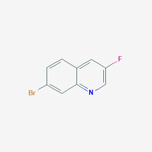7-Bromo-3-fluoroquinoline chemical structure (CAS 1375108-29-4)