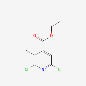Ethyl 2,6-dichloro-3-methylisonicotinate chemical structure (CAS 137520-99-1)