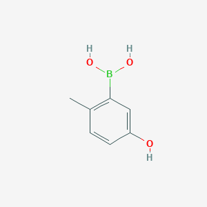 (5-Hydroxy-2-methylphenyl)boronic acid chemical structure (CAS 1375216-45-7)