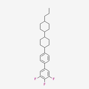 3,4,5-Trifluoro-4'-((trans,trans)-4'-propyl-[1,1'-bi(cyclohexan)]-4-yl)-1,1'-biphenyl chemical structure (CAS 137529-41-0)