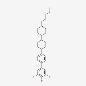 3,4,5-Trifluoro-4'-[(trans,trans)-4'-pentyl[1,1'-bicyclohexyl]-4-yl]-1,1'-biphenyl chemical structure (CAS 137529-43-2)