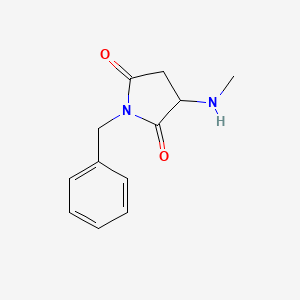 1-Benzyl-3-(methylamino)pyrrolidine-2,5-dione chemical structure (CAS 1375471-50-3)
