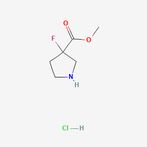 Methyl 3-fluoropyrrolidine-3-carboxylate hydrochloride chemical structure (CAS 1375473-59-8)