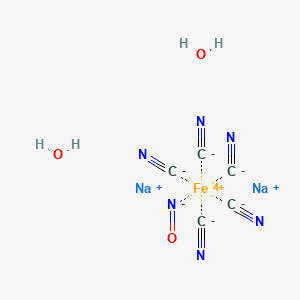 Sodium Nitroferricyanide(III) Dihydrate chemical structure (CAS 13755-38-9)