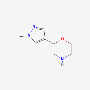 2-(1-Methyl-1H-pyrazol-4-yl)morpholine chemical structure (CAS 1375963-52-2)