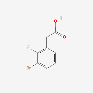 3-Bromo-2-fluorophenylacetic acid chemical structure (CAS 1375964-39-8)