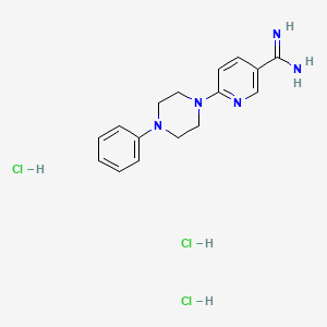 6-(4-Phenylpiperazin-1-yl)pyridine-3-carboximidamide trihydrochloride chemical structure (CAS 1376162-36-5)