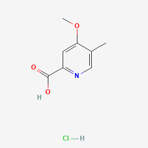 4-Methoxy-5-methylpyridine-2-carboxylic acid hydrochloride chemical structure (CAS 1376367-30-4)