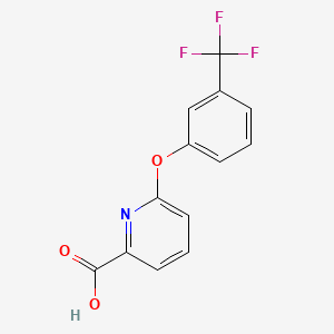6-(3-(Trifluoromethyl)phenoxy)picolinic acid chemical structure (CAS 137640-84-7)