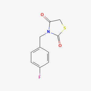 3-(4-Fluorobenzyl)thiazolidine-2,4-dione chemical structure (CAS 137660-67-4)