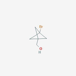 (3-Bromobicyclo[1.1.1]pentan-1-yl)methanol chemical structure (CAS 137741-16-3)
