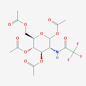 (3R,4R,5S,6R)-6-(Acetoxymethyl)-3-(2,2,2-trifluoroacetamido)tetrahydro-2H-pyran-2,4,5-triyl triacetate chemical structure (CAS 137766-83-7)