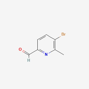 5-Bromo-6-methylpicolinaldehyde chemical structure (CAS 137778-18-8)