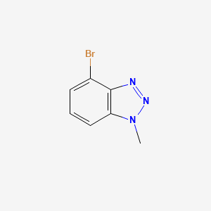4-Bromo-1-methyl-1H-benzo[d][1,2,3]triazole chemical structure (CAS 1378259-89-2)