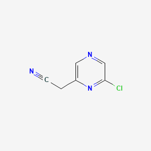 2-(6-Chloropyrazin-2-yl)acetonitrile chemical structure (CAS 1378332-54-7)