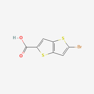 5-Bromothieno[3,2-b]thiophene-2-carboxylic acid chemical structure (CAS 1378448-42-0)