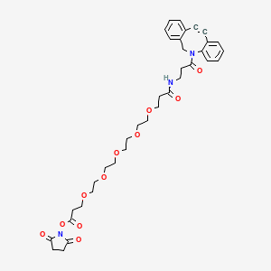 Dbco-peg5-nhs ester chemical structure (CAS 1378531-80-6)