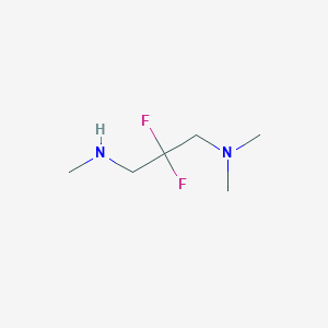[3-(Dimethylamino)-2,2-difluoropropyl](methyl)amine chemical structure (CAS 1378583-58-4)
