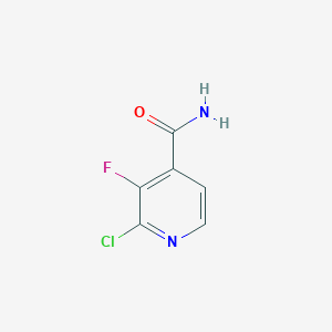 2-Chloro-3-fluoropyridine-4-carboxamide chemical structure (CAS 1378654-14-8)