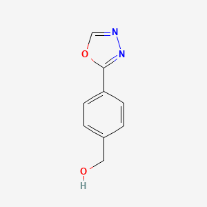 [4-(1,3,4-Oxadiazol-2-yl)phenyl]methanol chemical structure (CAS 1378699-97-8)