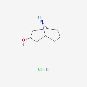 9-Azabicyclo[3.3.1]nonan-3-ol hydrochloride chemical structure (CAS 1378798-55-0)
