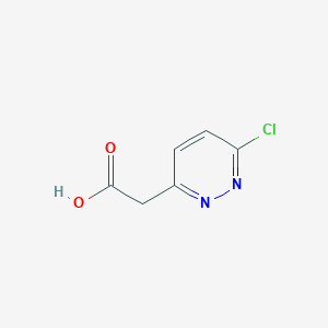 (6-Chloropyridazin-3-yl)acetic acid chemical structure (CAS 1378804-33-1)